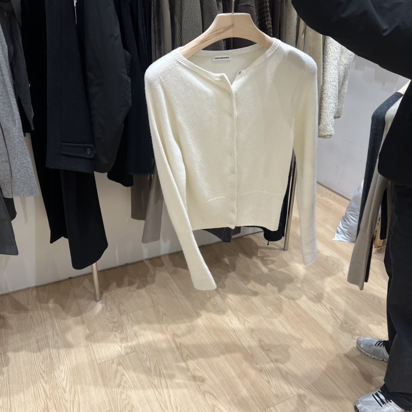 HAUS-A韓國直郵㊣女士新款推薦休閑職業熱賣25秋冬針織衫紐扣HAUS-A針織衫圖色1