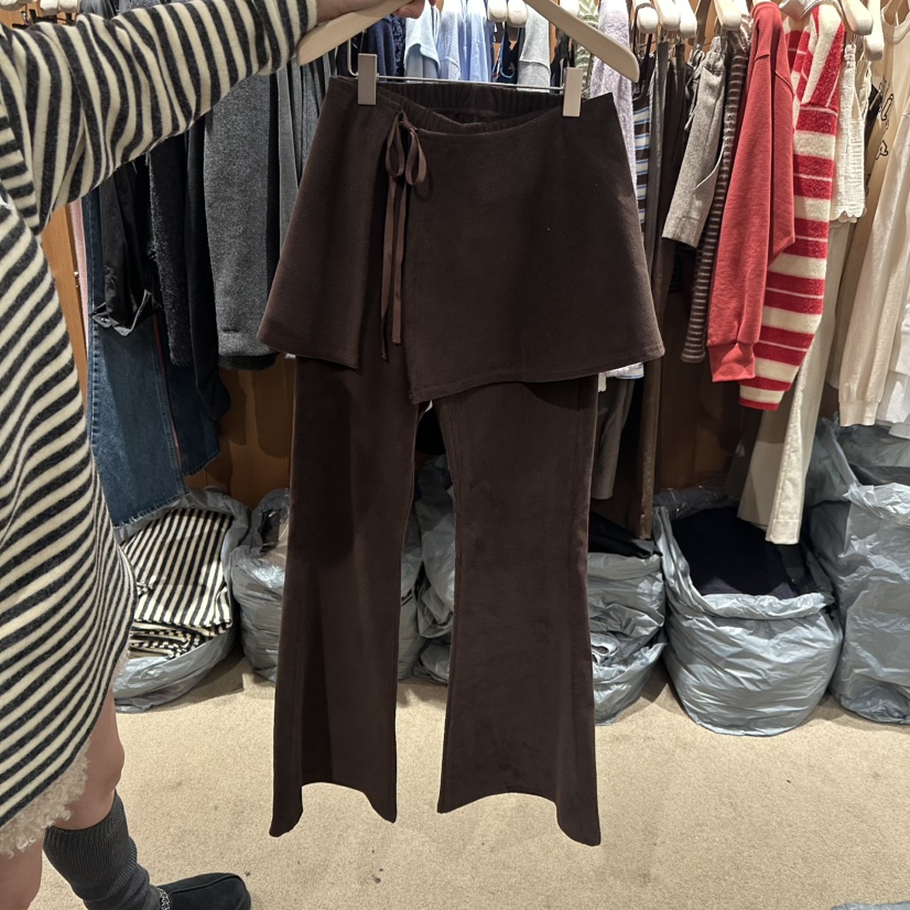 REPERTORY韓國直郵㊣女士新品職業真品熱賣推薦休閑裙褲燈芯絨REPERTORY裙褲圖色1