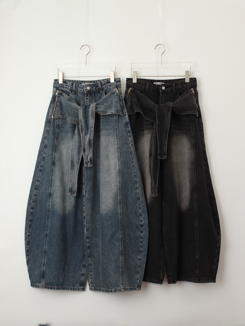 TEXTURE東大門㊣實拍女士新品休閑熱賣推薦人氣真品時尚牛仔褲TEXTURE牛仔褲