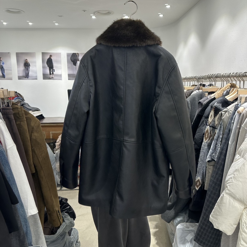 ACKER東大門㊣直郵女裝新款時尚25秋冬推薦短款大衣復古貂皮ACKER短款大衣