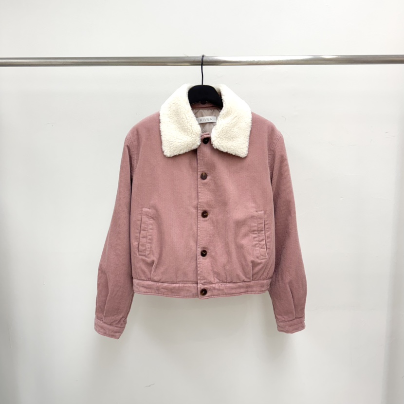 RIVER東大門㊣代購女裝新款熱賣職業時尚夾克毛領可拆可拆卸WATER/RIVER夾克圖色1