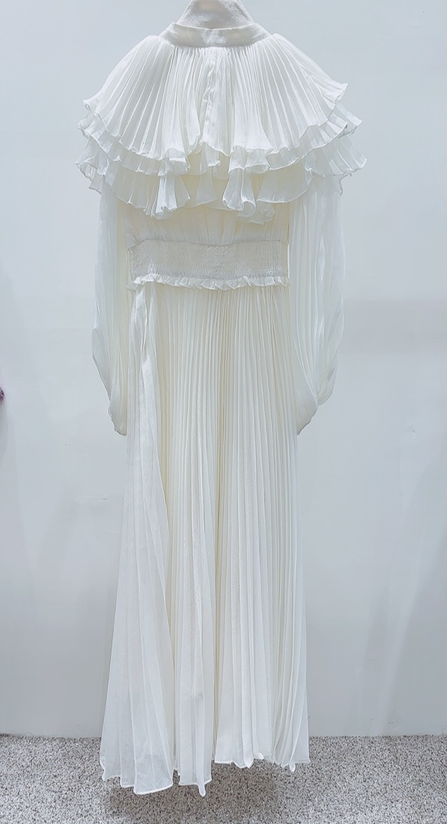 AWESOME-P韓國代購㊣女士新品職業真品人氣連衣裙褶皺長款AWESOME-P連衣裙