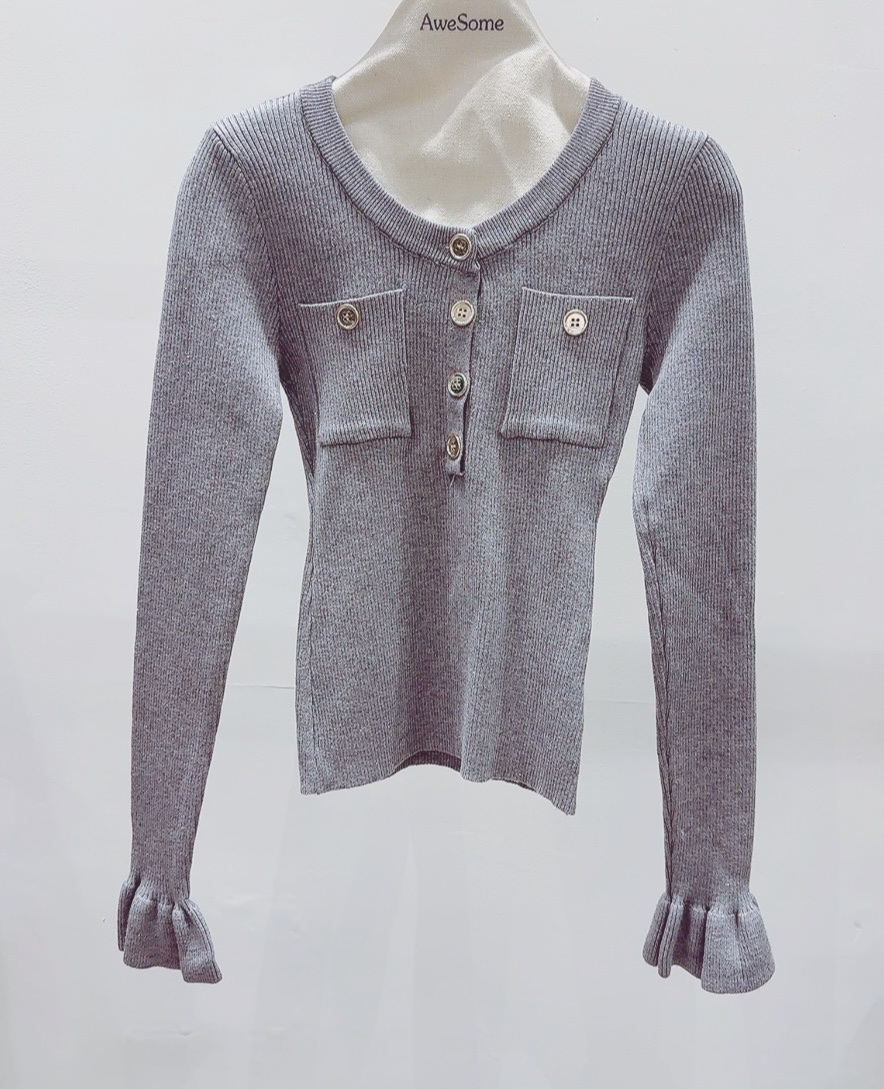 AWESOME-P東大門㊣實拍女裝新品人氣25秋冬熱賣職業針織衫AWESOME-P針織衫圖色1