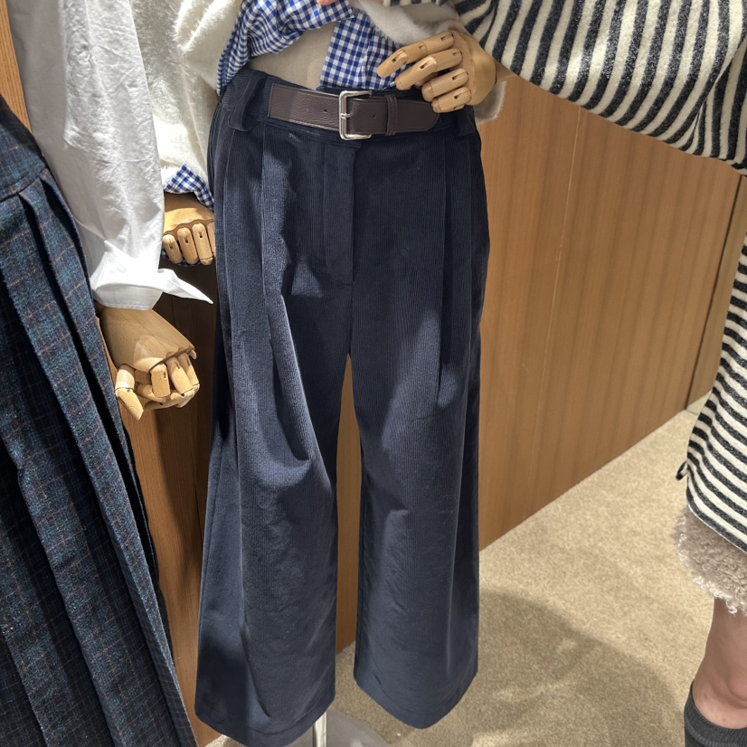 REPERTORY韓國直郵㊣女士新品熱賣25秋冬休閑褲含腰帶燈芯絨REPERTORY休閑褲圖色1