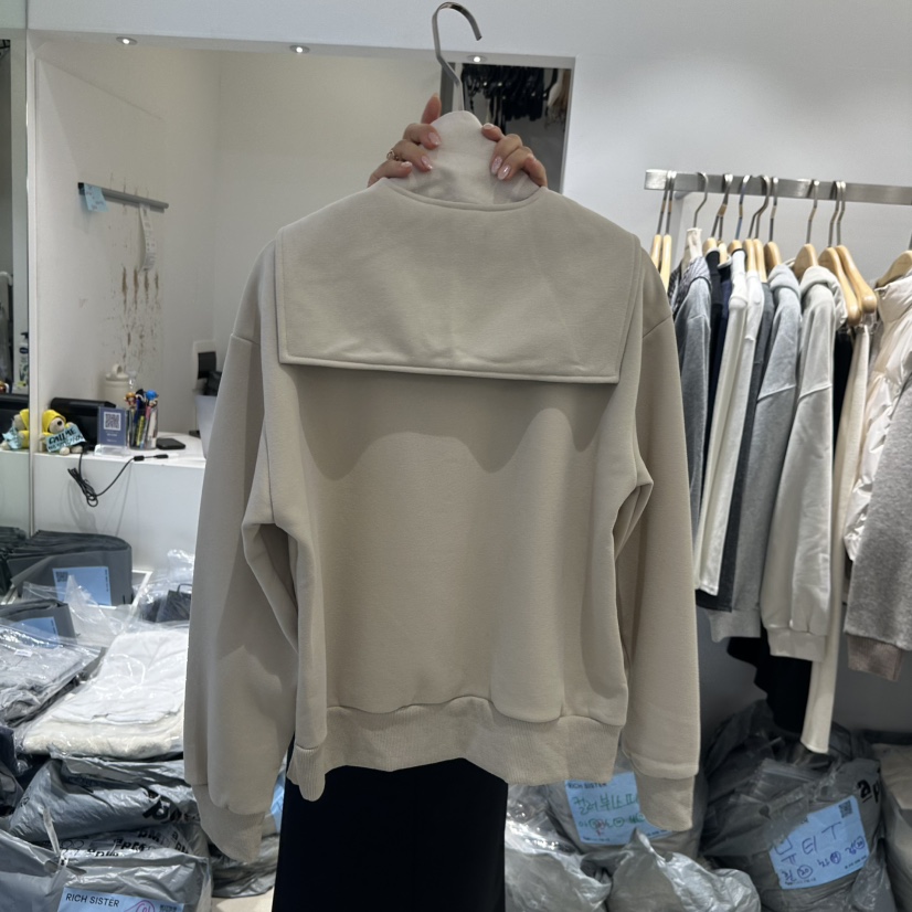 RICH SISTER韓國直郵㊣女裝新款熱賣推薦休閑衛衣含圍巾加絨RICH SISTER衛衣