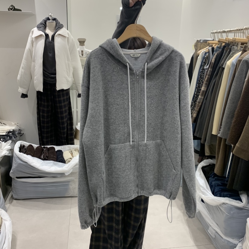 ANN MARGRET東大門㊣代購女裝新款職業夾克連帽拉鏈衫GRETA.Y夾克圖色1