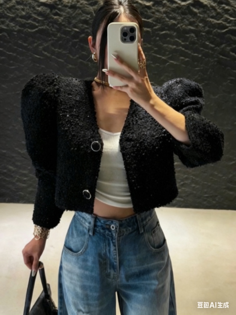 ENDOLPHIN韓國直郵㊣女裝新品熱賣推薦職業人氣25秋冬夾克毛絨ENDOLPHIN夾克圖色1