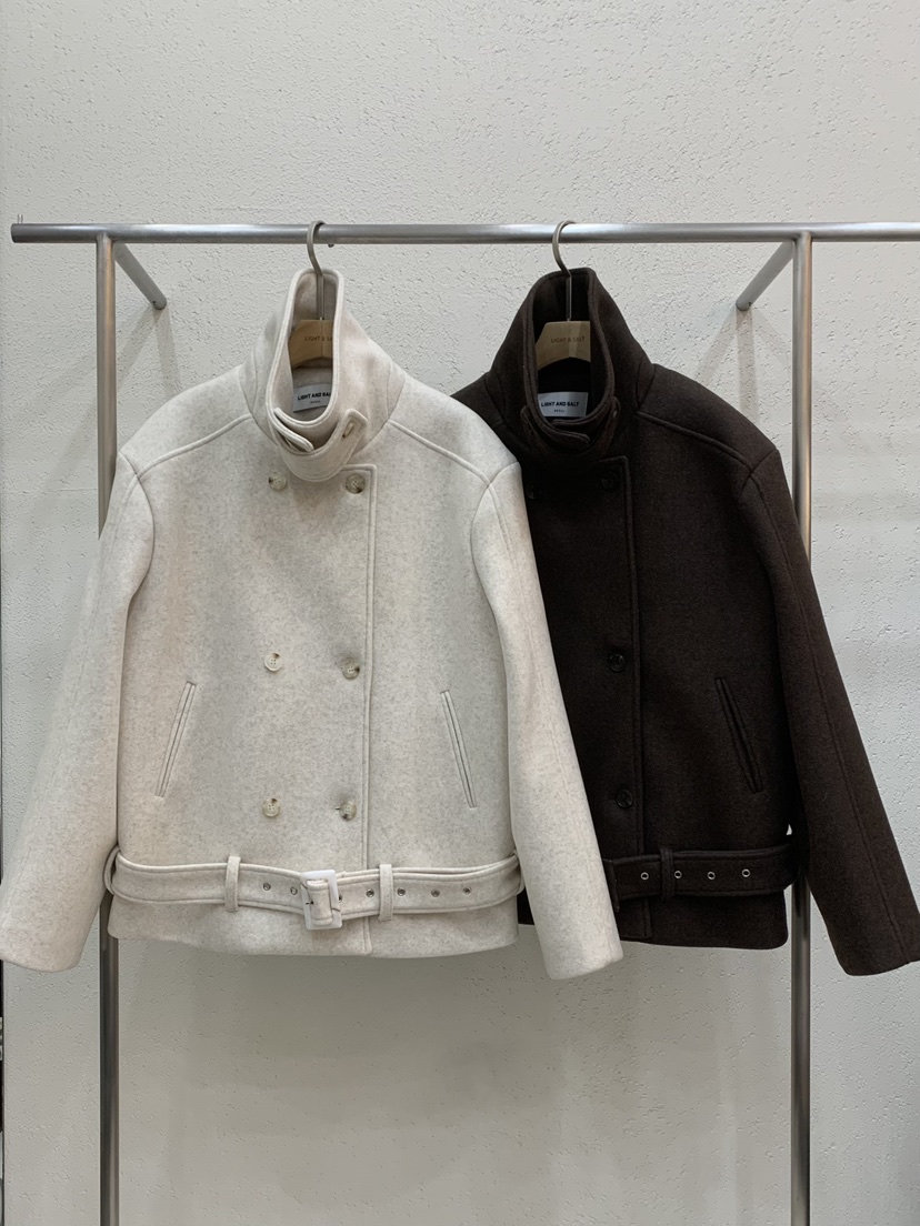 LIGHT AND SALT東大門㊣代購女裝新款時尚25秋冬夾克羊毛LIGHT AND SALT夾克