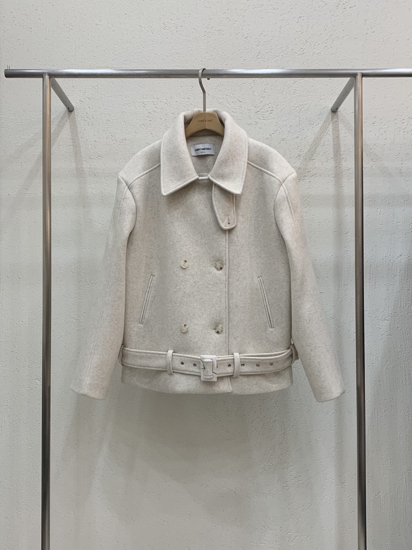 LIGHT AND SALT東大門㊣代購女裝新款時尚25秋冬夾克羊毛LIGHT AND SALT夾克