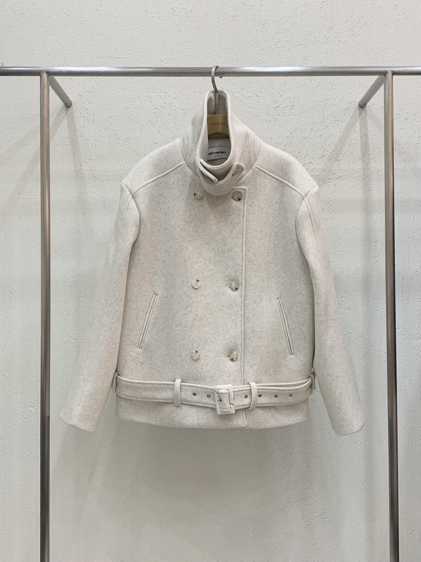 LIGHT AND SALT東大門㊣代購女裝新款時尚25秋冬夾克羊毛LIGHT AND SALT夾克圖色1