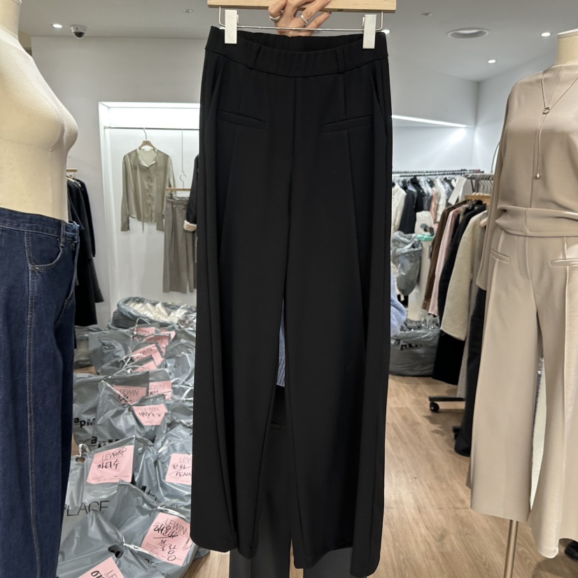 LEWIN韓國代購㊣女士新品職業休閑熱賣25秋冬時尚人氣休閑褲LEWIN休閑褲圖色2黑色