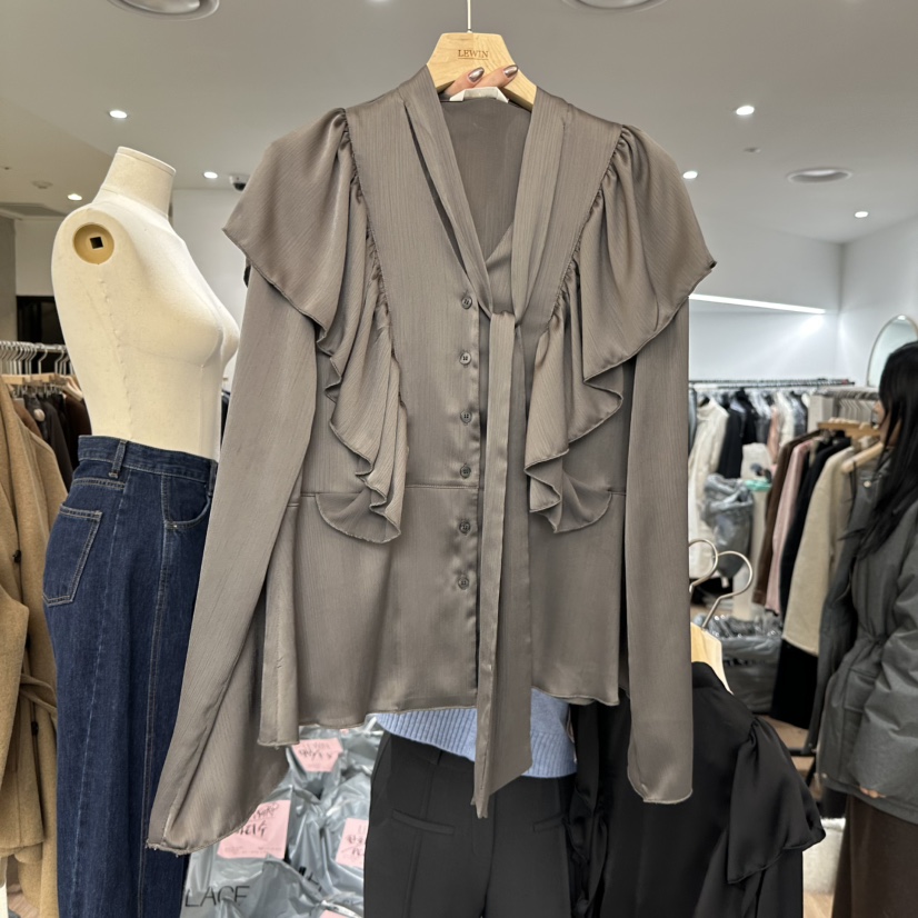 LEWIN韓國直郵㊣女士新款人氣職業熱賣推薦25秋冬襯衫蕾絲衫LEWIN襯衫/蕾絲衫圖色3