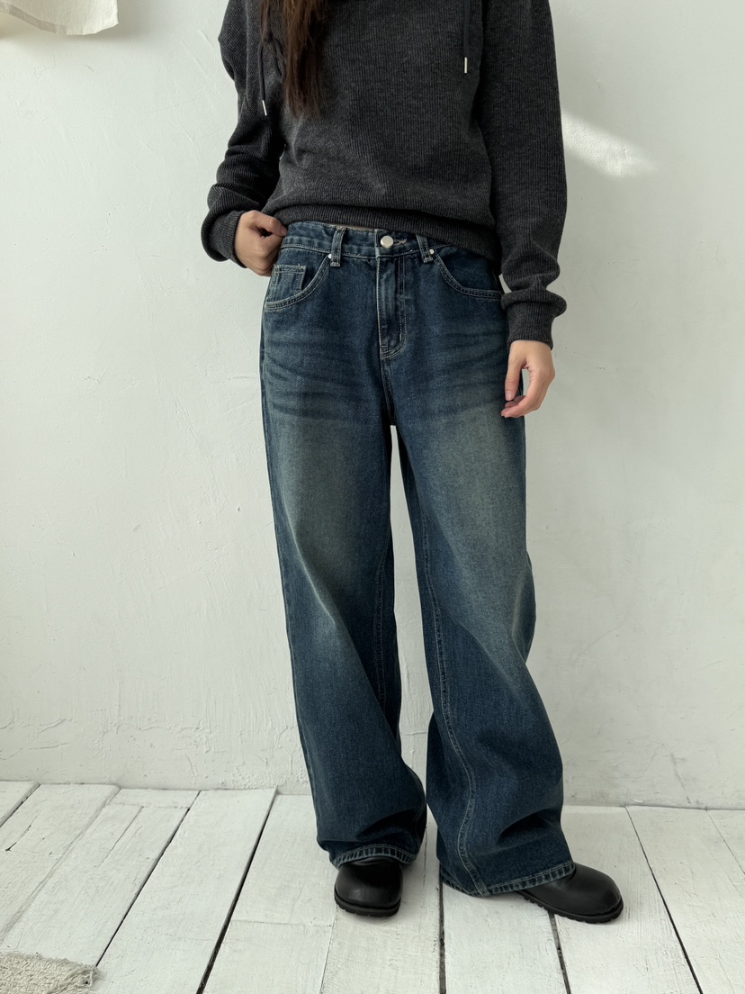 EOMPIT東大門㊣直郵女士新品推薦休閑時尚人氣25秋冬牛仔褲EOMPIT牛仔褲