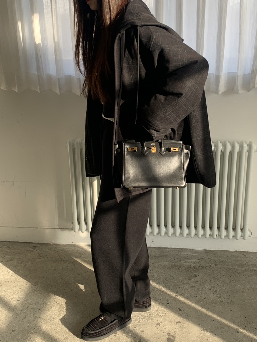 LOGARDEN韓國直郵㊣女士新品真品時尚休閑推薦25秋冬中長款大衣LO GARDEN中長款大衣