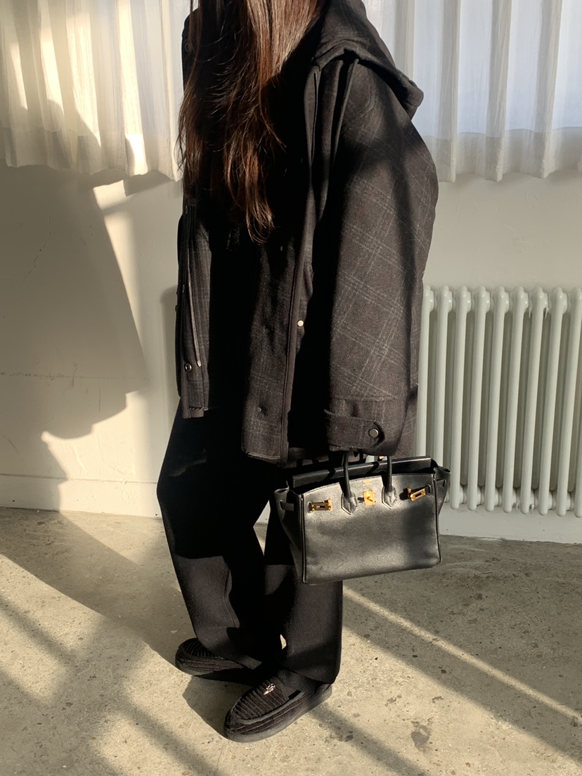 LOGARDEN韓國直郵㊣女士新品真品時尚休閑推薦25秋冬中長款大衣LO GARDEN中長款大衣