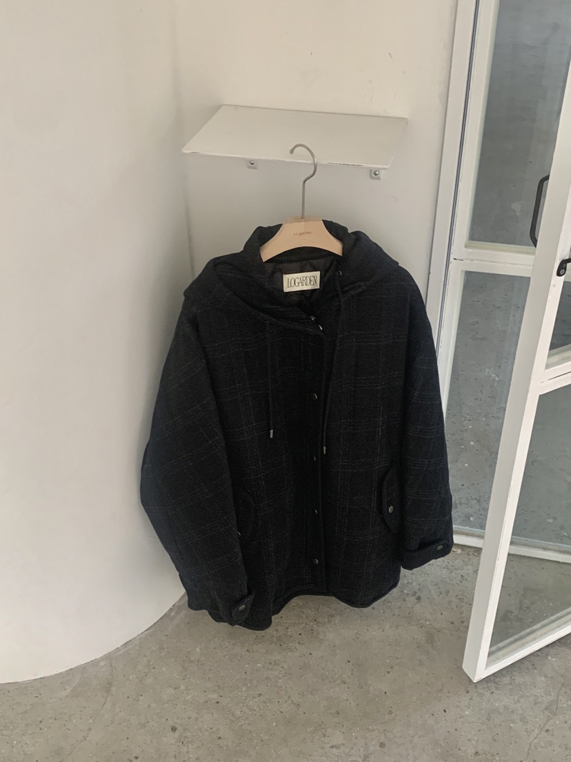 LOGARDEN韓國直郵㊣女士新品真品時尚休閑推薦25秋冬中長款大衣LO GARDEN中長款大衣圖色1