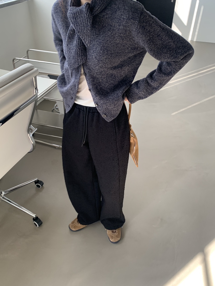 LOGARDEN東大門㊣直郵女士新品職業休閑推薦人氣休閑褲羊毛LO GARDEN休閑褲