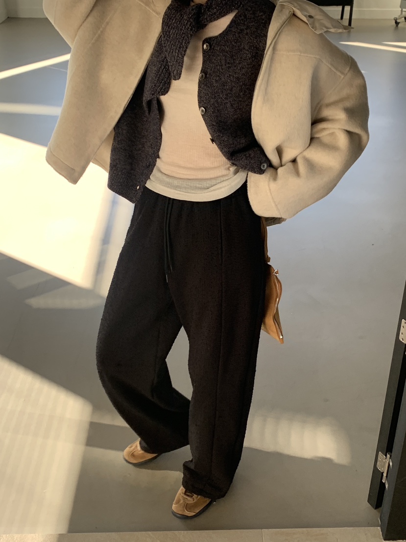 LOGARDEN東大門㊣直郵女士新品職業休閑推薦人氣休閑褲羊毛LO GARDEN休閑褲