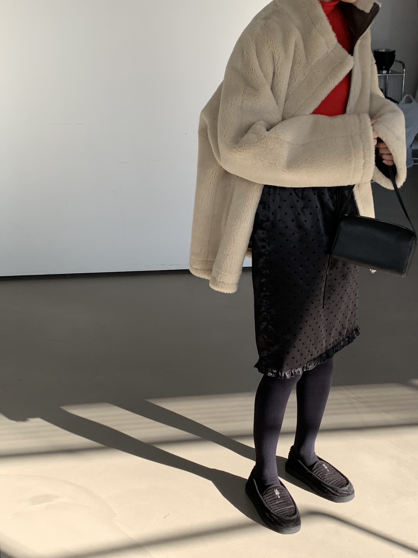 LOGARDEN東大門㊣直郵女裝新品真品休閑25秋冬半身裙中短裙羊毛LO GARDEN半身裙/中短裙