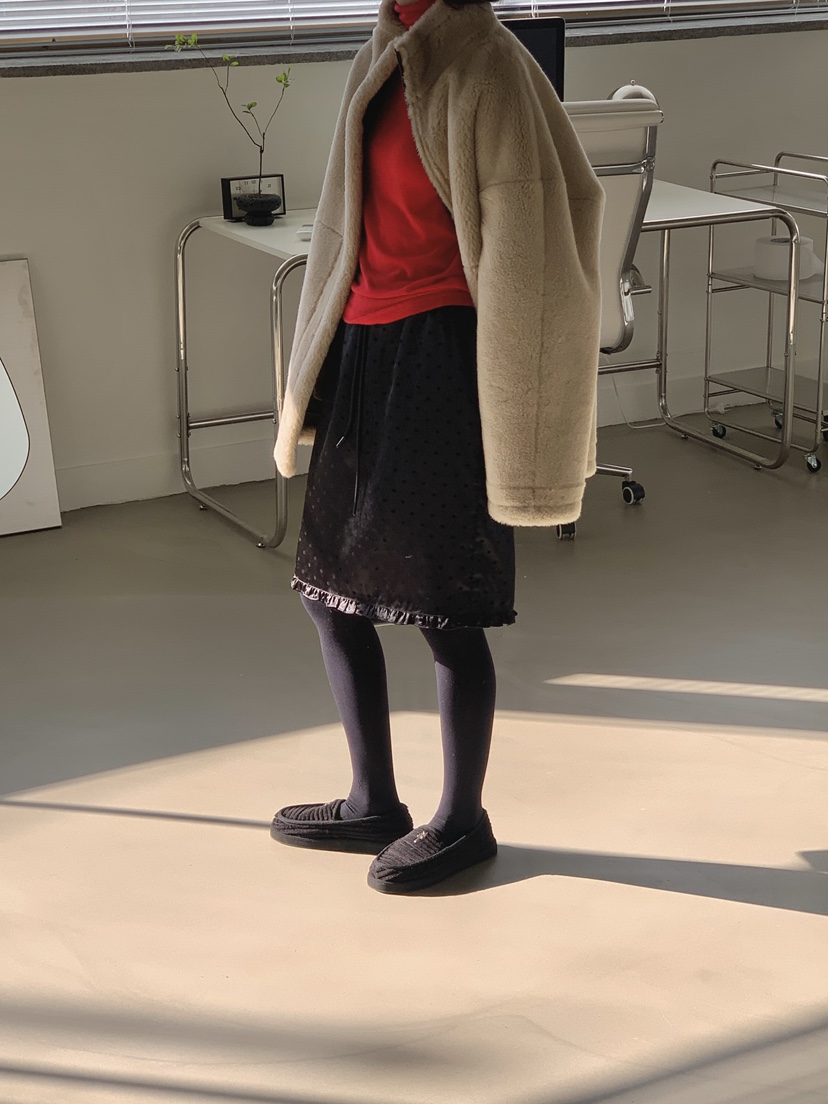 LOGARDEN東大門㊣直郵女裝新品真品休閑25秋冬半身裙中短裙羊毛LO GARDEN半身裙/中短裙