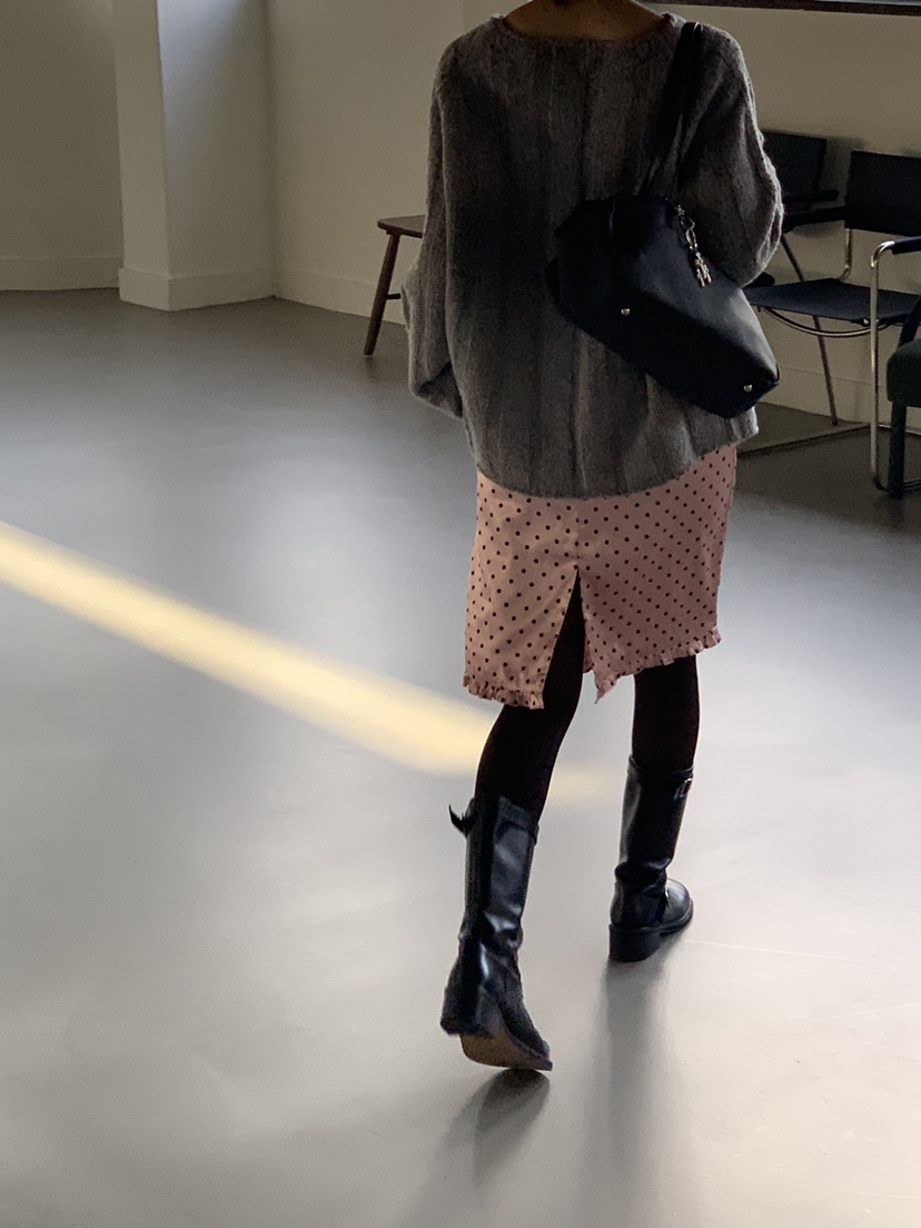 LOGARDEN東大門㊣直郵女裝新品真品休閑25秋冬半身裙中短裙羊毛LO GARDEN半身裙/中短裙