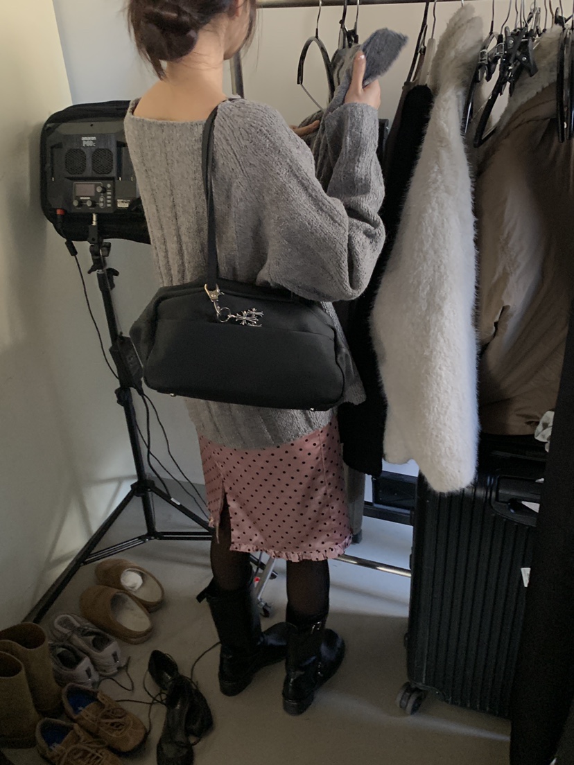 LOGARDEN東大門㊣直郵女裝新品真品休閑25秋冬半身裙中短裙羊毛LO GARDEN半身裙/中短裙