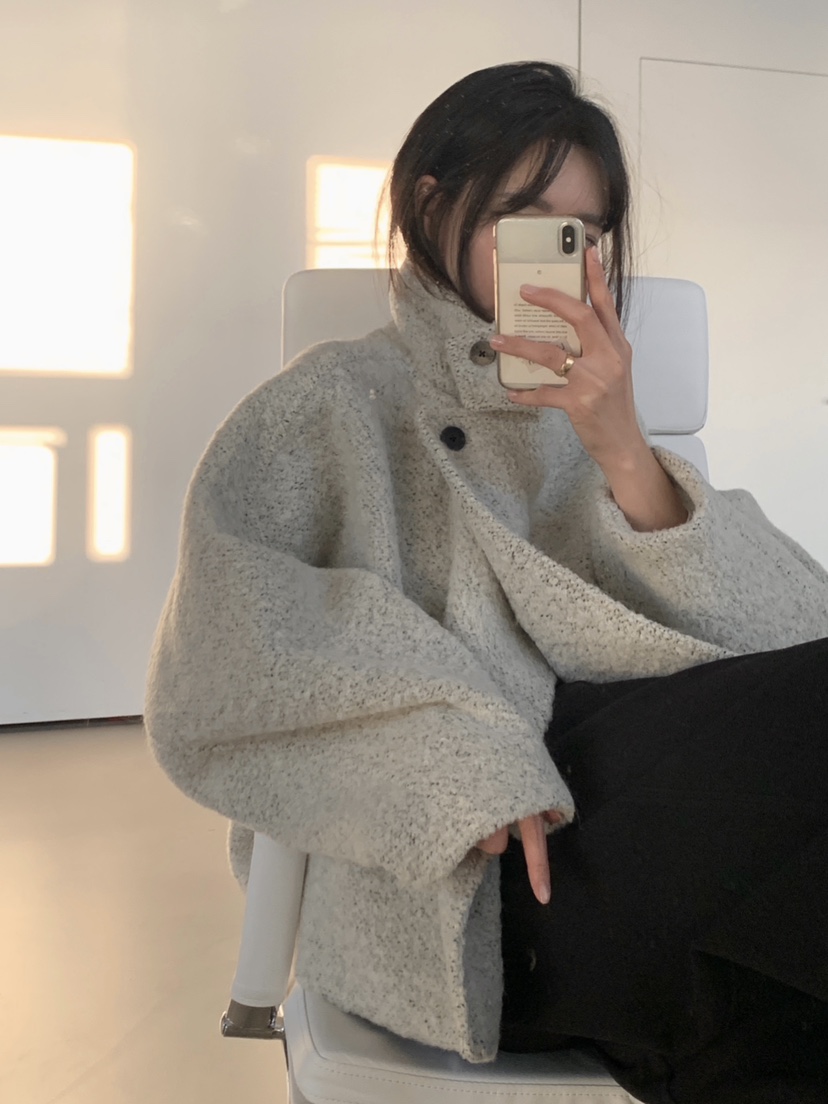 LOGARDEN東大門㊣代購女裝新款人氣時尚真品推薦短款大衣羊駝LO GARDEN短款大衣