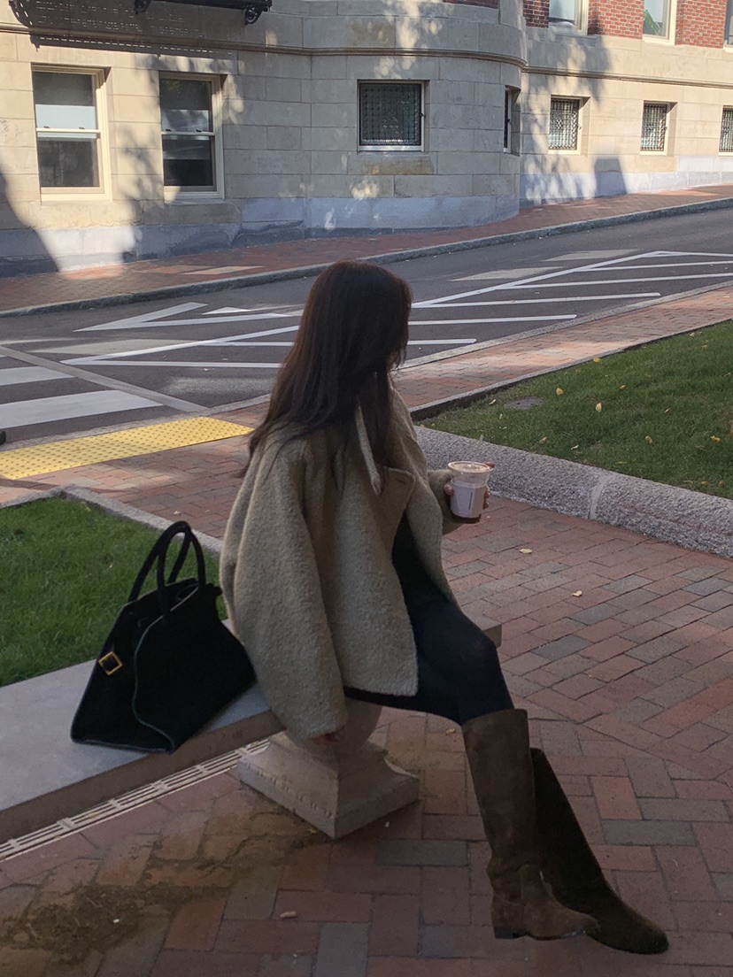 LOGARDEN東大門㊣代購女裝新款人氣時尚真品推薦短款大衣羊駝LO GARDEN短款大衣