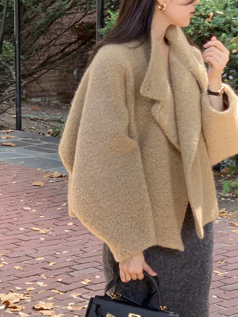 LOGARDEN東大門㊣代購女裝新款人氣時尚真品推薦短款大衣羊駝LO GARDEN短款大衣圖色2