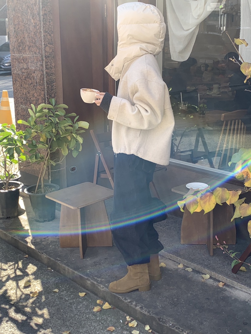 LOGARDEN東大門㊣實拍女裝新款職業休閑25秋冬真品短款棉服LO GARDEN短款棉服