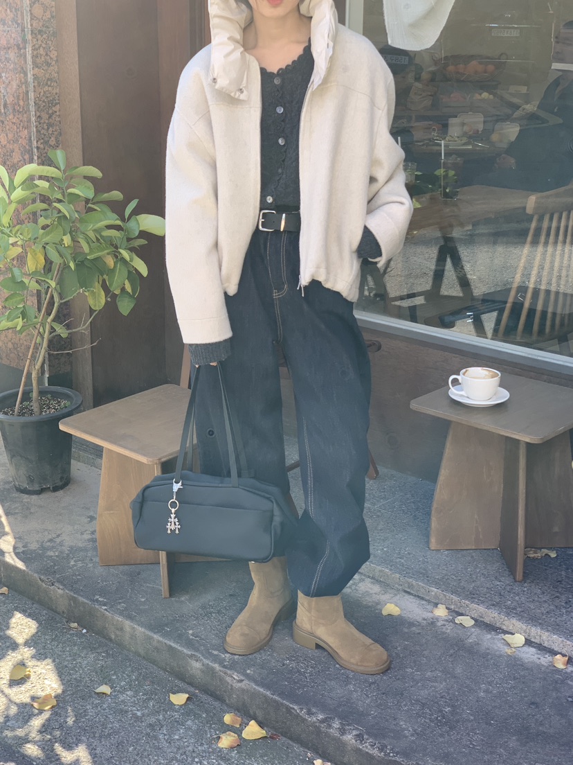 LOGARDEN東大門㊣實拍女裝新款職業休閑25秋冬真品短款棉服LO GARDEN短款棉服