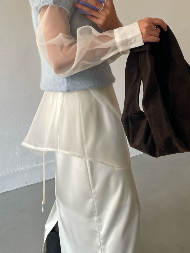 CRONG韓國代購㊣女士新款熱賣職業時尚人氣襯衫蕾絲衫歐根紗CRONG襯衫/蕾絲衫