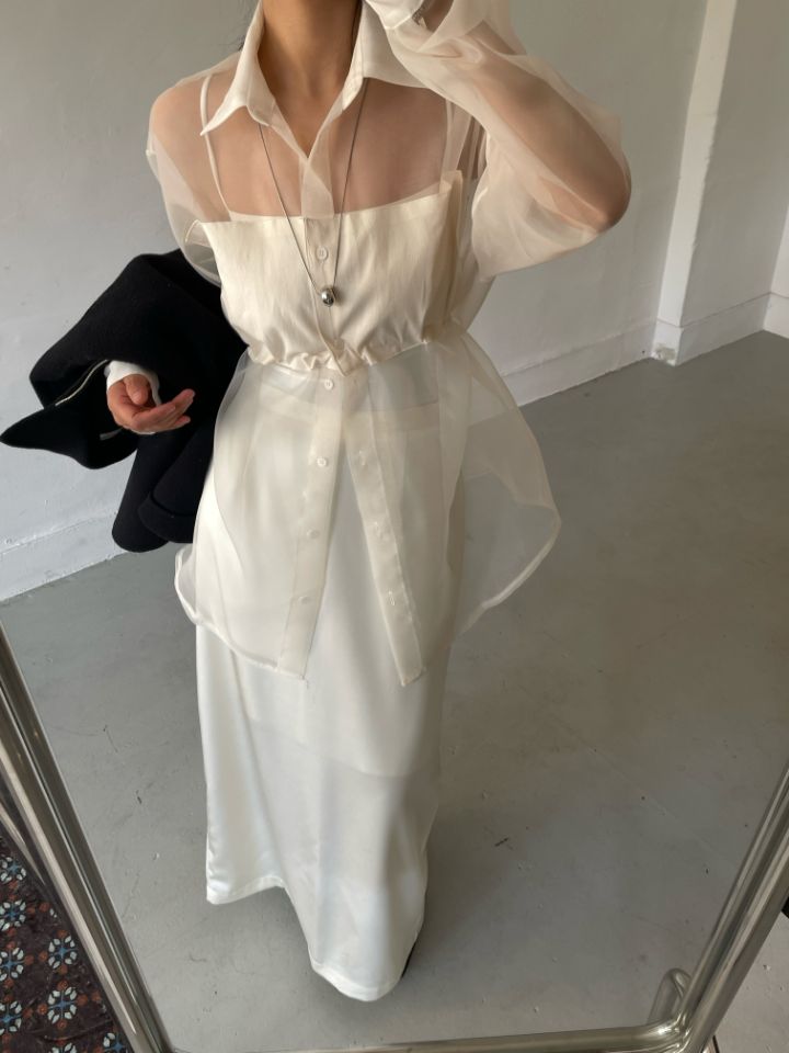 CRONG韓國代購㊣女士新款熱賣職業時尚人氣襯衫蕾絲衫歐根紗CRONG襯衫/蕾絲衫