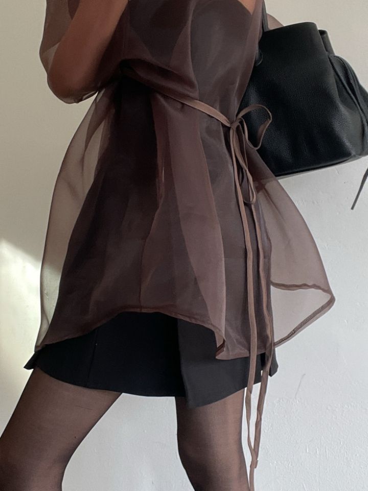 CRONG韓國代購㊣女士新款熱賣職業時尚人氣襯衫蕾絲衫歐根紗CRONG襯衫/蕾絲衫