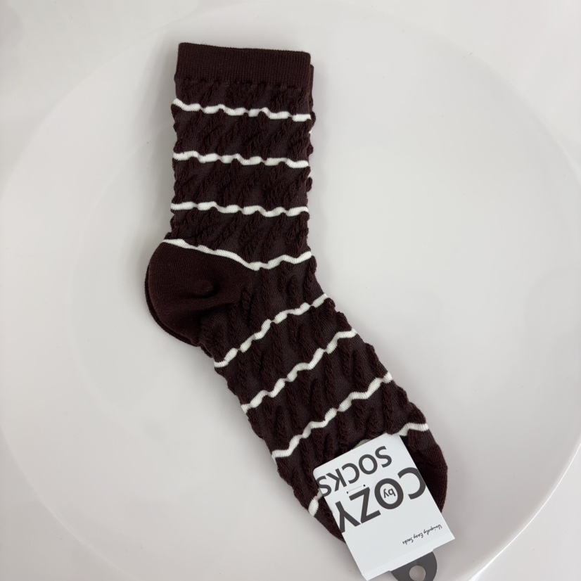 CACTUS-Q韓國代購㊣女裝新品休閑25秋冬真品職業人氣推薦襪子CACTUS十雙起/可混搭襪子圖色4