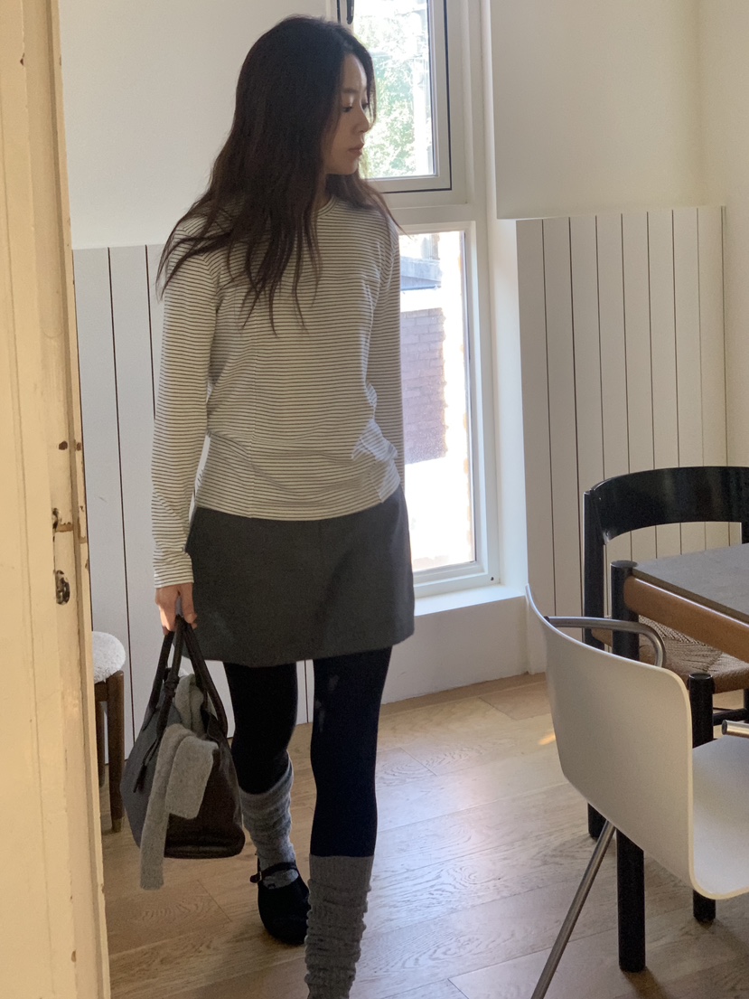 BAKING POWDER韓國直郵㊣女裝新款職業25秋冬休閑真品長袖T恤BAKING POWDER長袖T恤