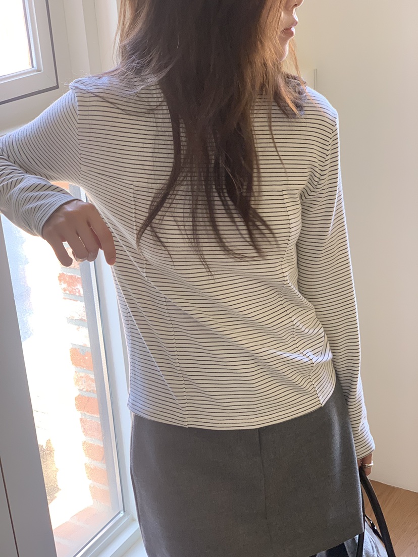 BAKING POWDER韓國直郵㊣女裝新款職業25秋冬休閑真品長袖T恤BAKING POWDER長袖T恤圖色1