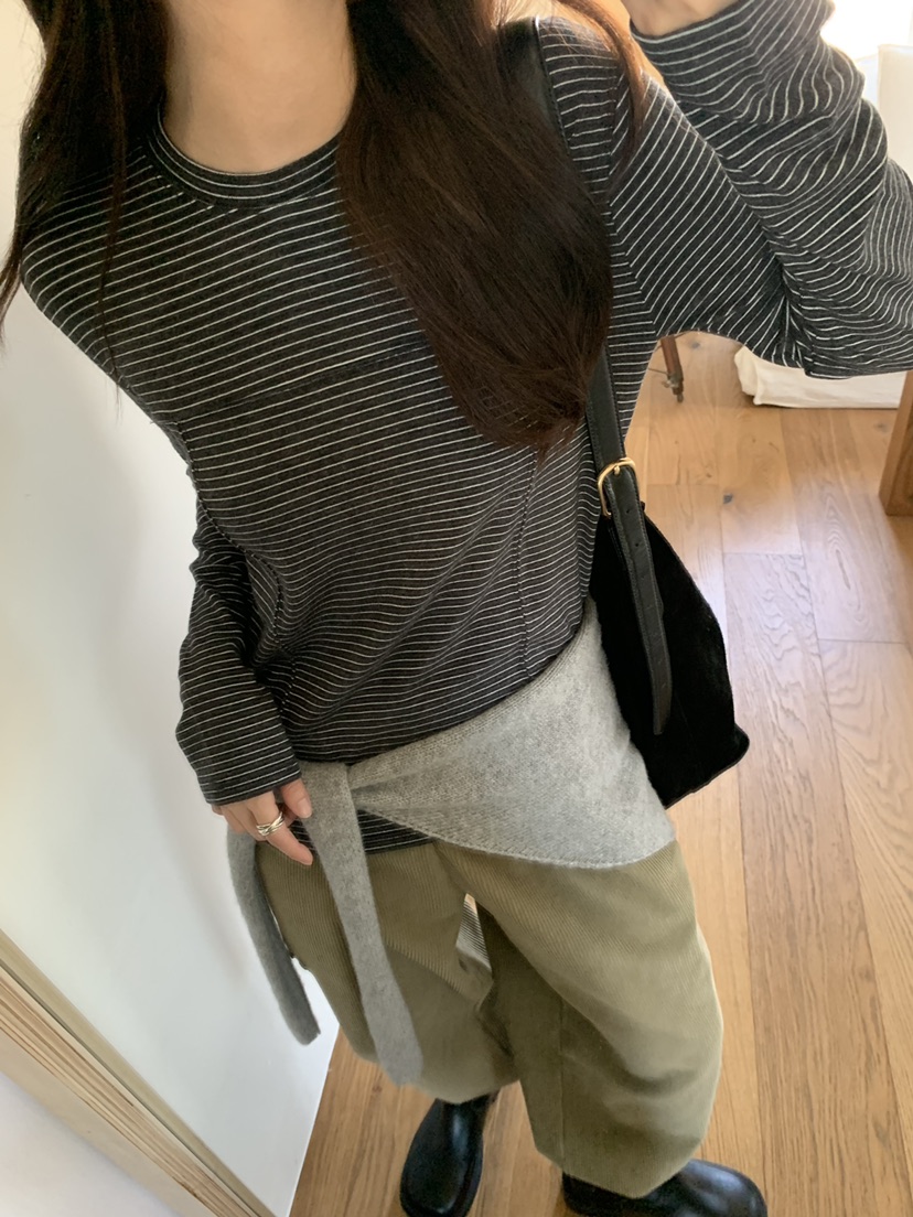 BAKING POWDER韓國直郵㊣女裝新款職業25秋冬休閑真品長袖T恤BAKING POWDER長袖T恤圖色3