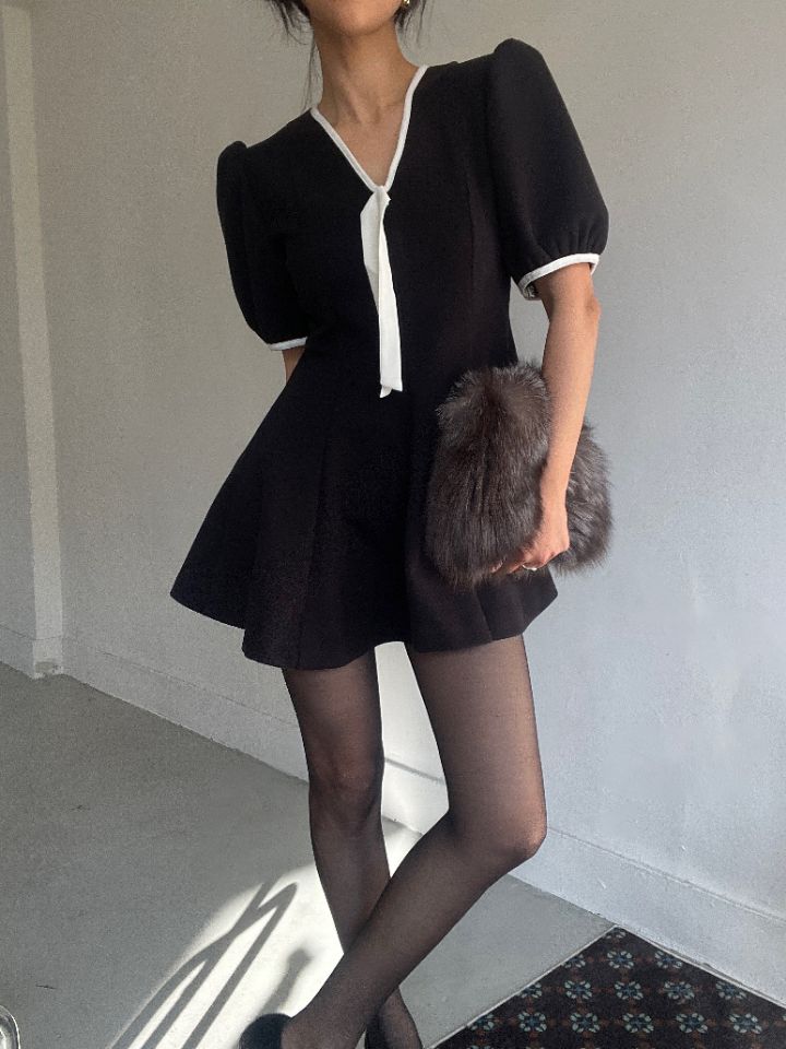 CRONG東大門㊣實拍女裝新品25秋冬真品推薦職業熱賣人氣連衣裙CRONG連衣裙