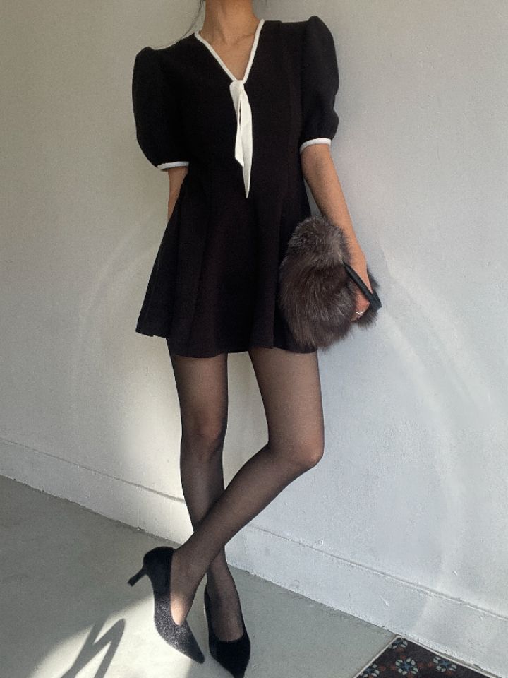 CRONG東大門㊣實拍女裝新品25秋冬真品推薦職業熱賣人氣連衣裙CRONG連衣裙