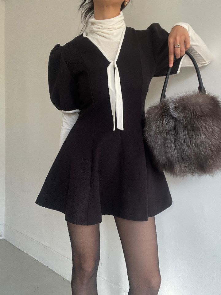 CRONG東大門㊣實拍女裝新品25秋冬真品推薦職業熱賣人氣連衣裙CRONG連衣裙