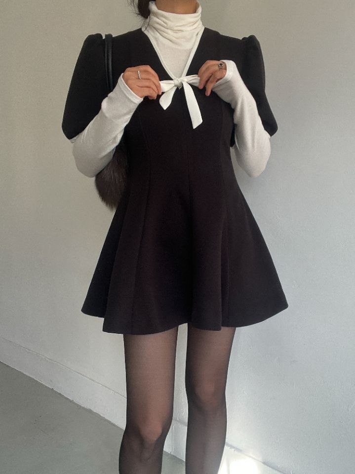 CRONG東大門㊣實拍女裝新品25秋冬真品推薦職業熱賣人氣連衣裙CRONG連衣裙