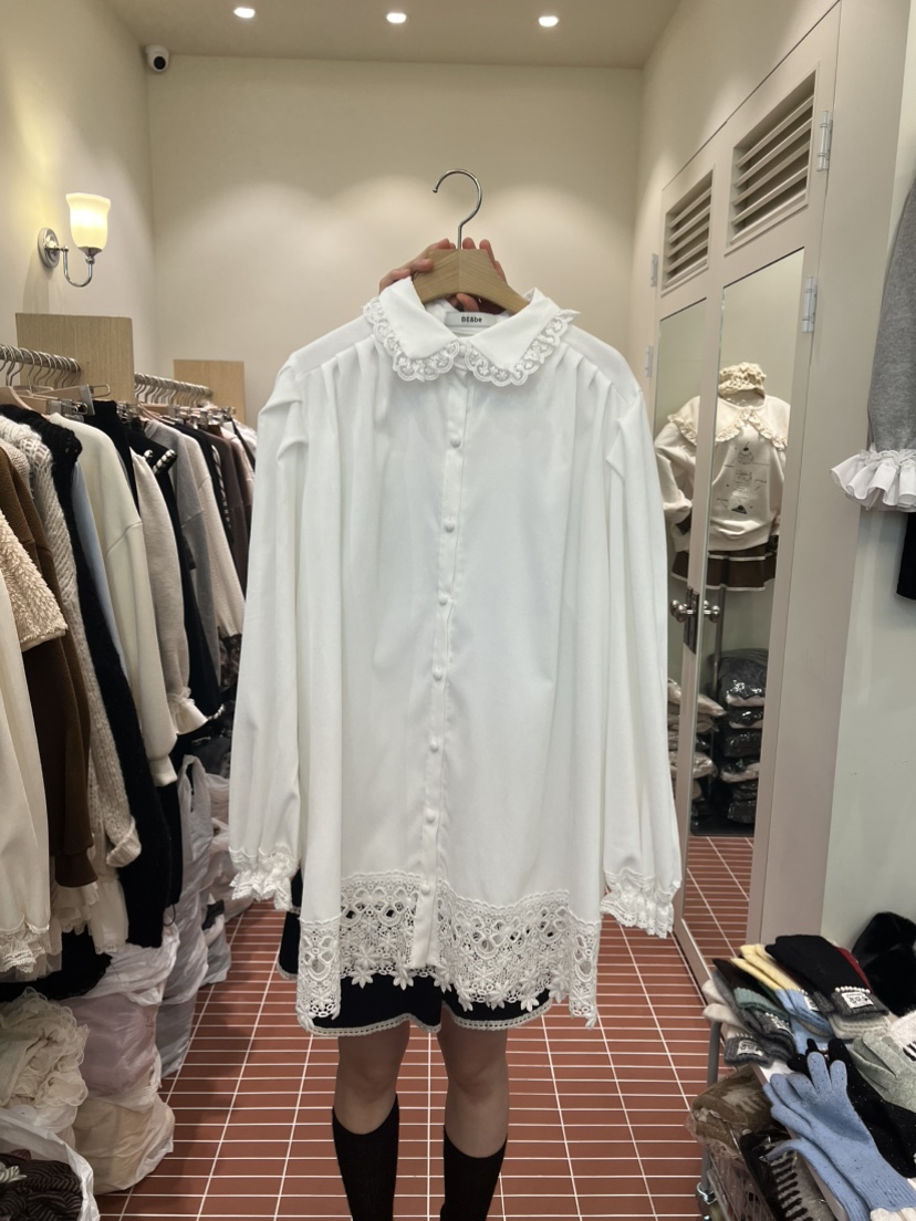 BE&amp;BE韓國直郵㊣女士新款人氣職業推薦休閑連衣裙蕾絲BE&be連衣裙圖色1