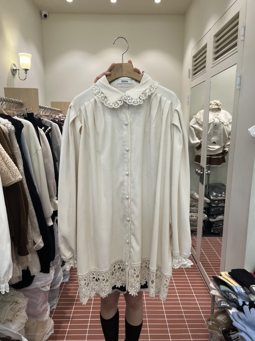 BE&amp;BE韓國直郵㊣女士新款人氣職業推薦休閑連衣裙蕾絲BE&be連衣裙圖色2