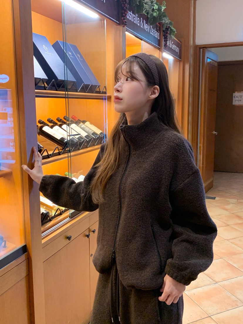 LEGACY東大門㊣實拍女裝新款推薦時尚熱賣25秋冬夾克羊毛拉鏈絨LEGACY夾克