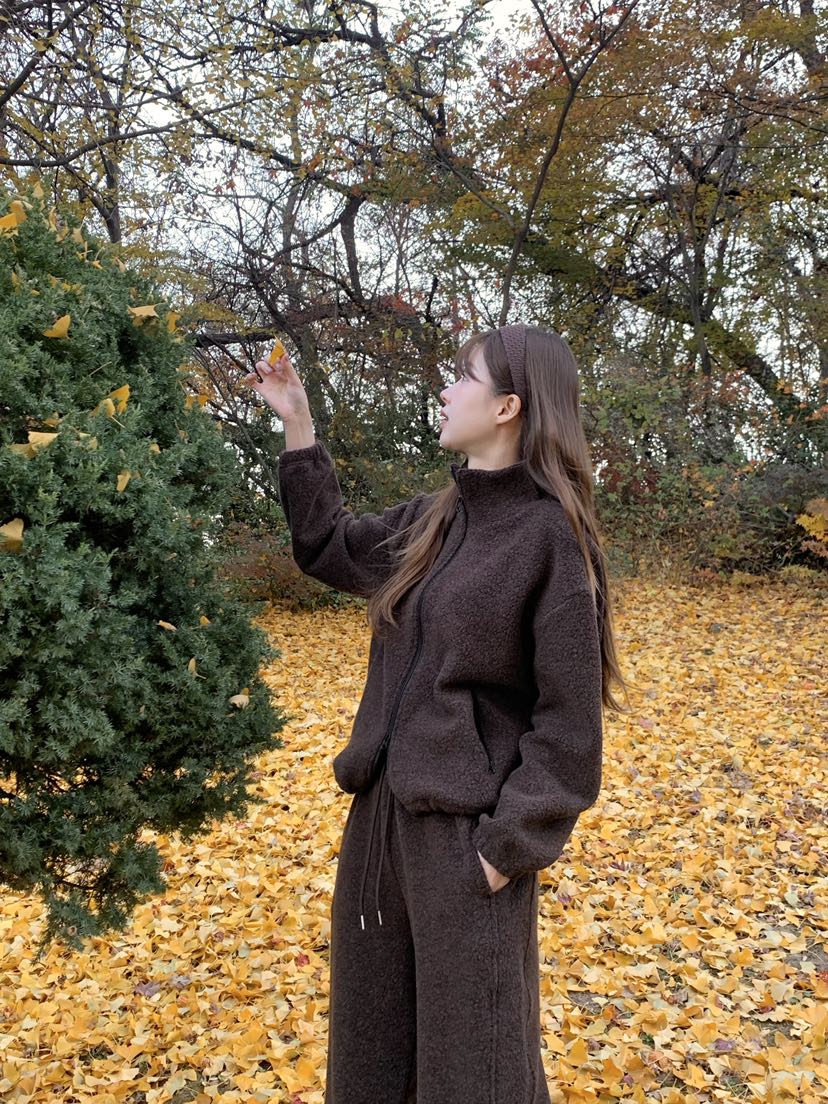 LEGACY東大門㊣實拍女裝新款推薦時尚熱賣25秋冬夾克羊毛拉鏈絨LEGACY夾克