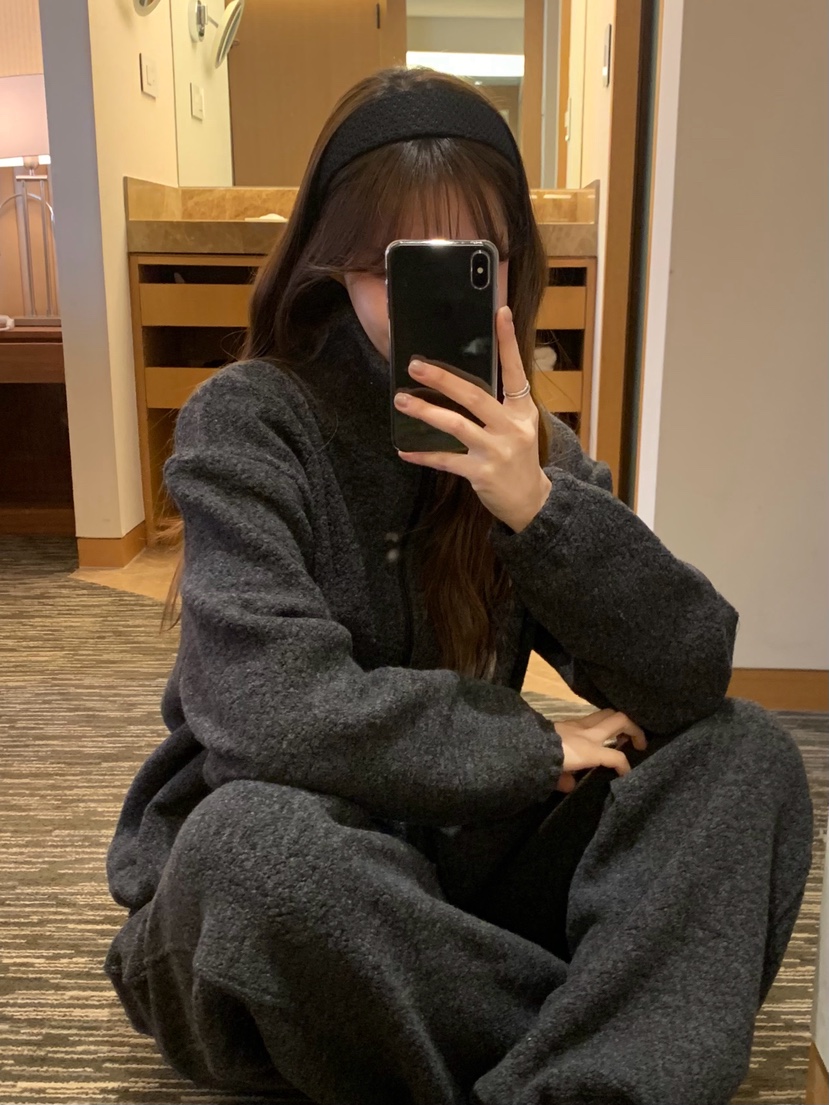 LEGACY東大門㊣實拍女裝新款推薦時尚熱賣25秋冬夾克羊毛拉鏈絨LEGACY夾克