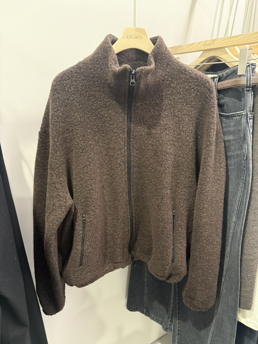 LEGACY東大門㊣實拍女裝新款推薦時尚熱賣25秋冬夾克羊毛拉鏈絨LEGACY夾克圖色1