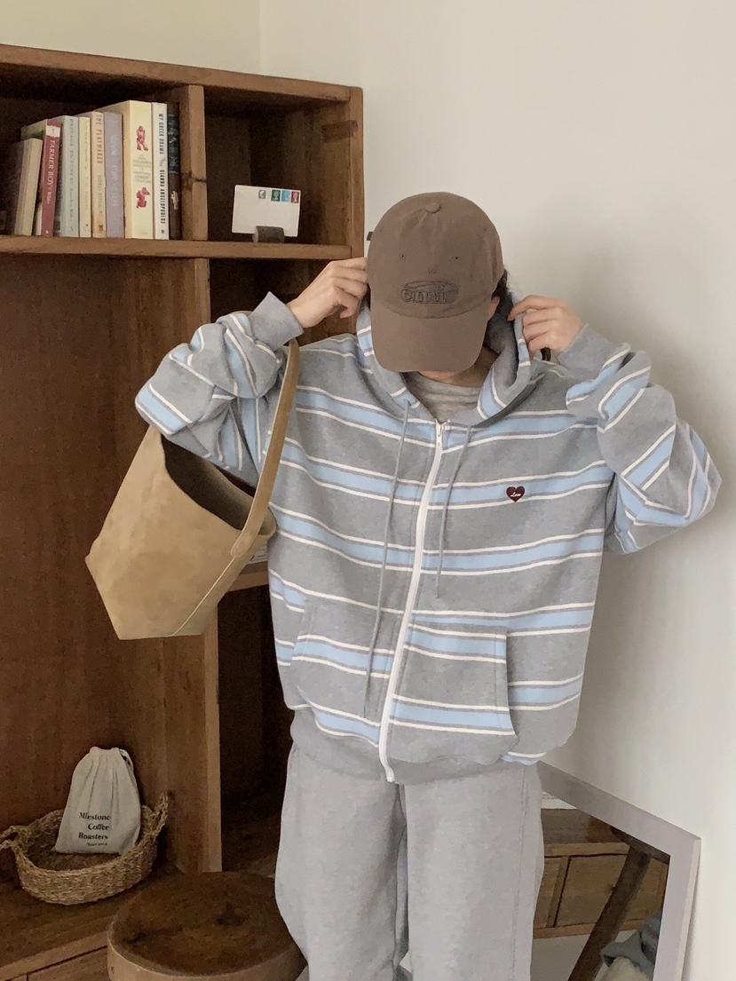 FORMSTUDIO東大門㊣實拍女士新款推薦25秋冬夾克連帽拉鏈衫FORMSTUDIO夾克圖色1