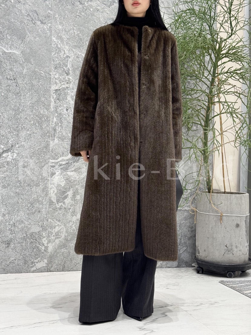 ROOKIE BUD東大門㊣實拍女士新品推薦休閑人氣中長款大衣毛皮ROOKIE BUD-L中長款大衣